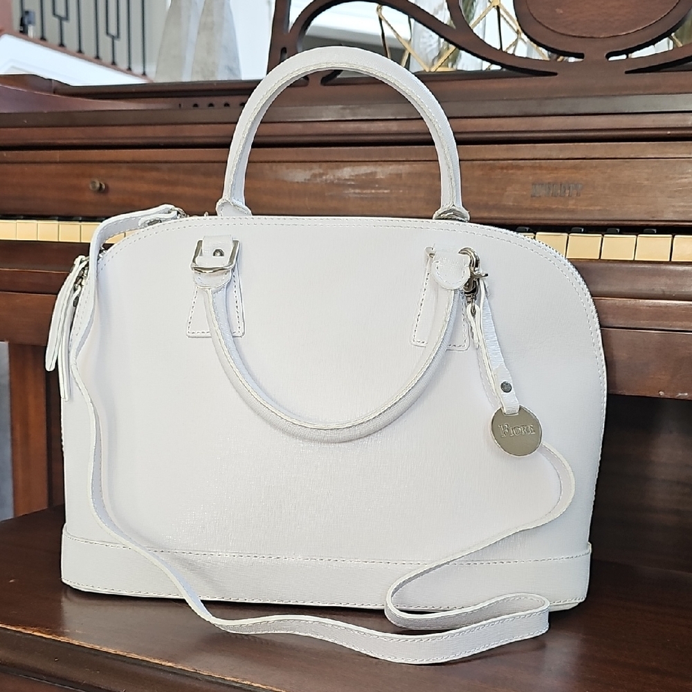 Fiore Purse Genuine Leather Italy Handbag Shoulder Bag Crossbody Convertible